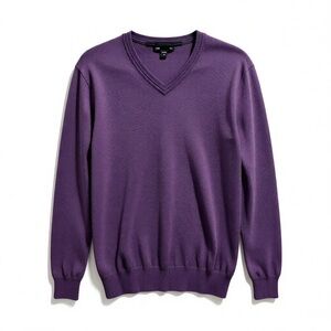 GAP Purple V-Neck Classic Sweater Size Medium